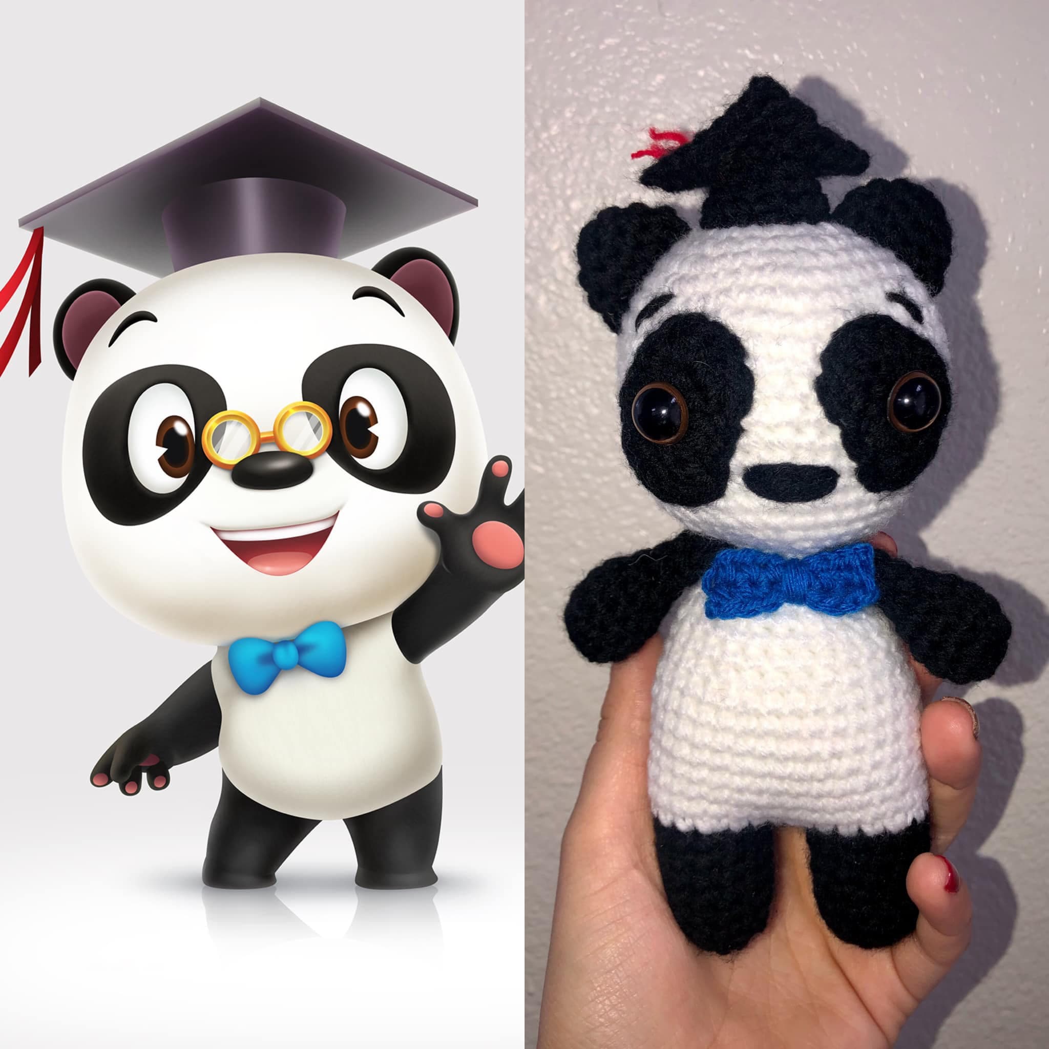 Dr. Panda Crochet Pattern Amigurumi Panda Plush, Crochet Toy, Handmade Fan  Art, DIY Crochet 