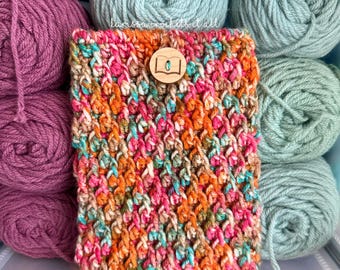 Crochet Alpine Hues Kindle Sleeve – Handmade Soft Protection for Your Kindle Paperwhite