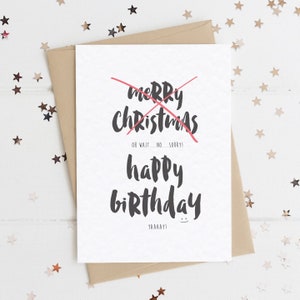 Joyeux Noël Joyeux anniversaire A6 Card, Carte Festive, Carte de célébration, Carte Quelqu’un de Spécial