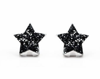 Star Laser Cut Stud Earrings, Rainbow Glitter Acrylic Earrings, Celestial Earrings, Party Earrings, Gift For Her, Cosmic Jewellery