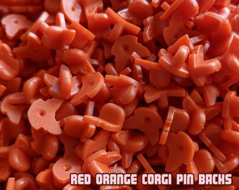 Red Orange Corgi Pin Backs