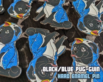 Blue Penguin Pug Enamel Pin