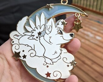 White Siberian Husky Ornament