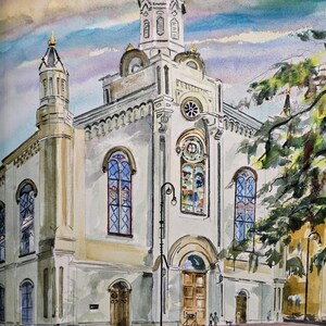 Watercolor Giclee - Lutheran Church, Savannah, GA