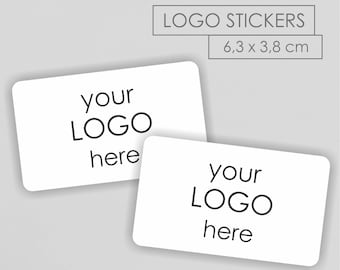 21 big personalised YOUR LOGO or TEXT stickers  Custom / Personalised Stickers / Sticky Labels / Business Stickers / Branding Labels