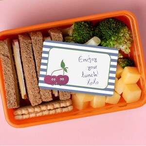 Lunch Box Notizen für Kinder - DRUCKBARE Lunch Box Notizen - Süße Lunchbox Botschaften - Positive Lunch Karten - Lunch Notes - Lustige Mittagessen Notizen für Kinder