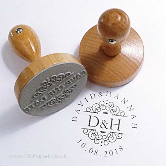 custom wedding save the date stamp personalised rubber etsy
