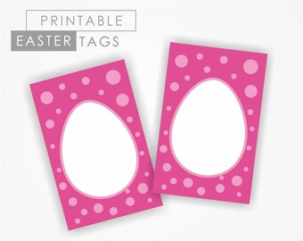 EASTER Tags with EGG, Tag, Label, Mini Card, Easter Card, Easter Decor, Blank Cards, for easter gift, for easter basket, labels PRINTABLE