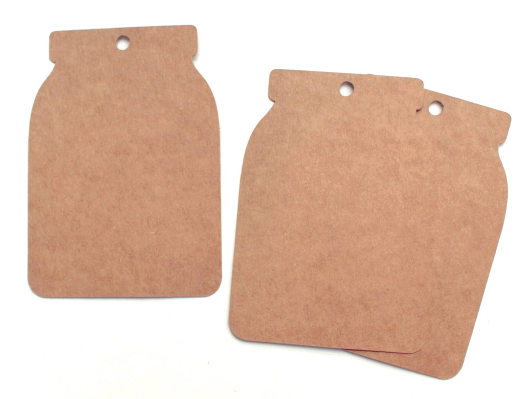MASON JAR Hang Tags / Kraft or Coloured Paper / Kitchen Tags / - Etsy