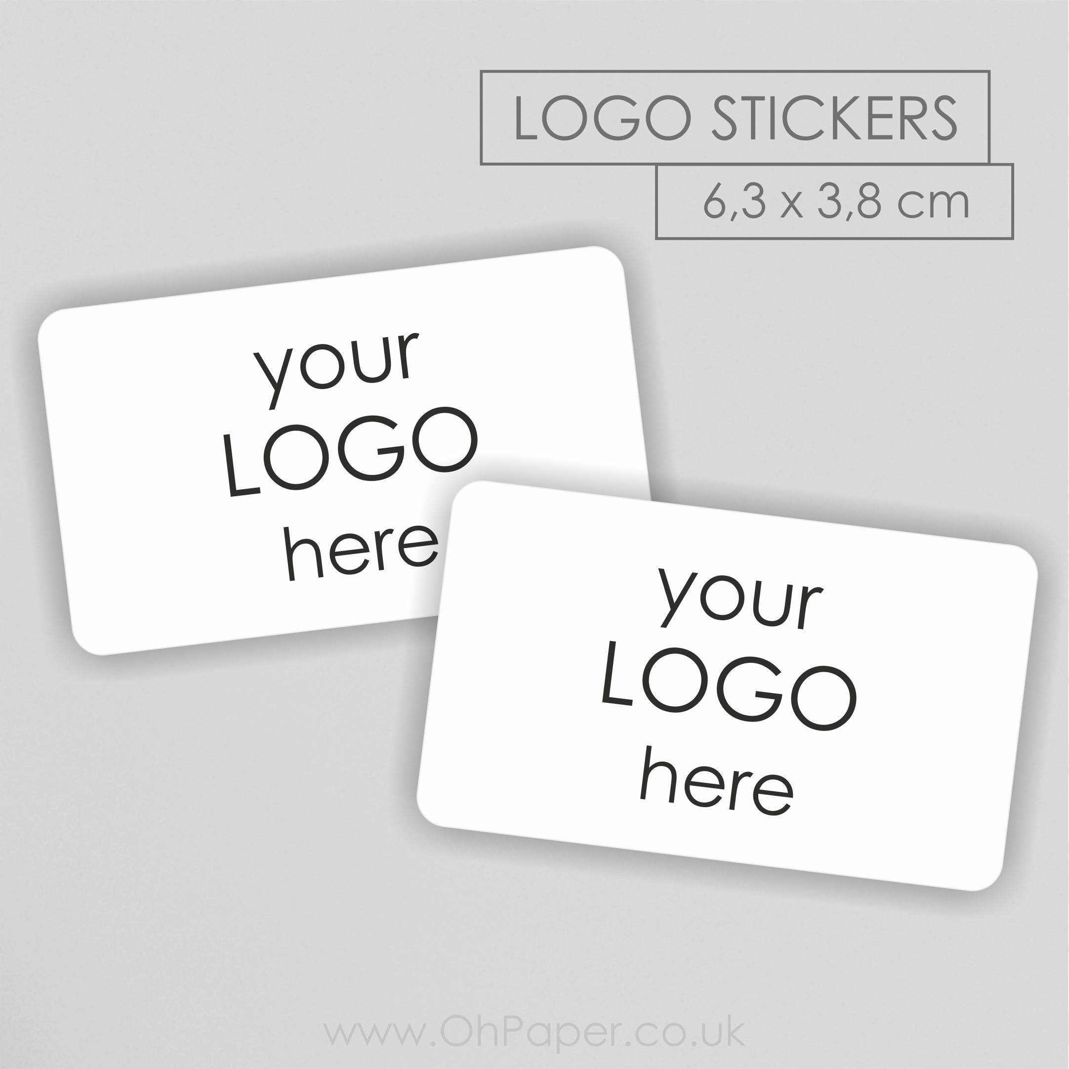 21 Big Personalised YOUR LOGO or TEXT Stickers Custom / Personalised ...