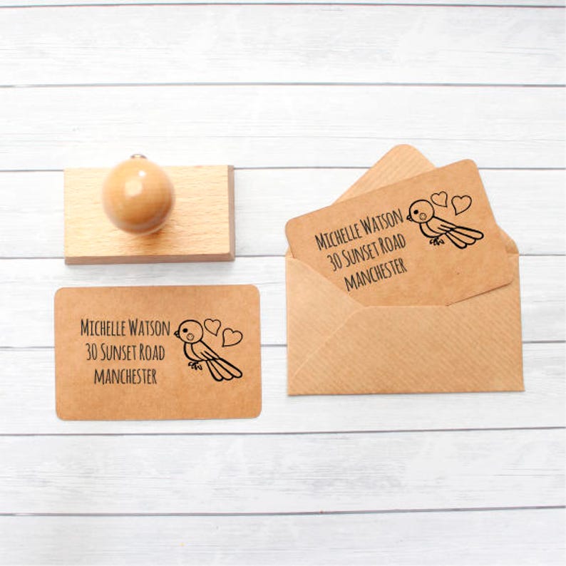 Personalised custom made bespoke business logo rubber stamp