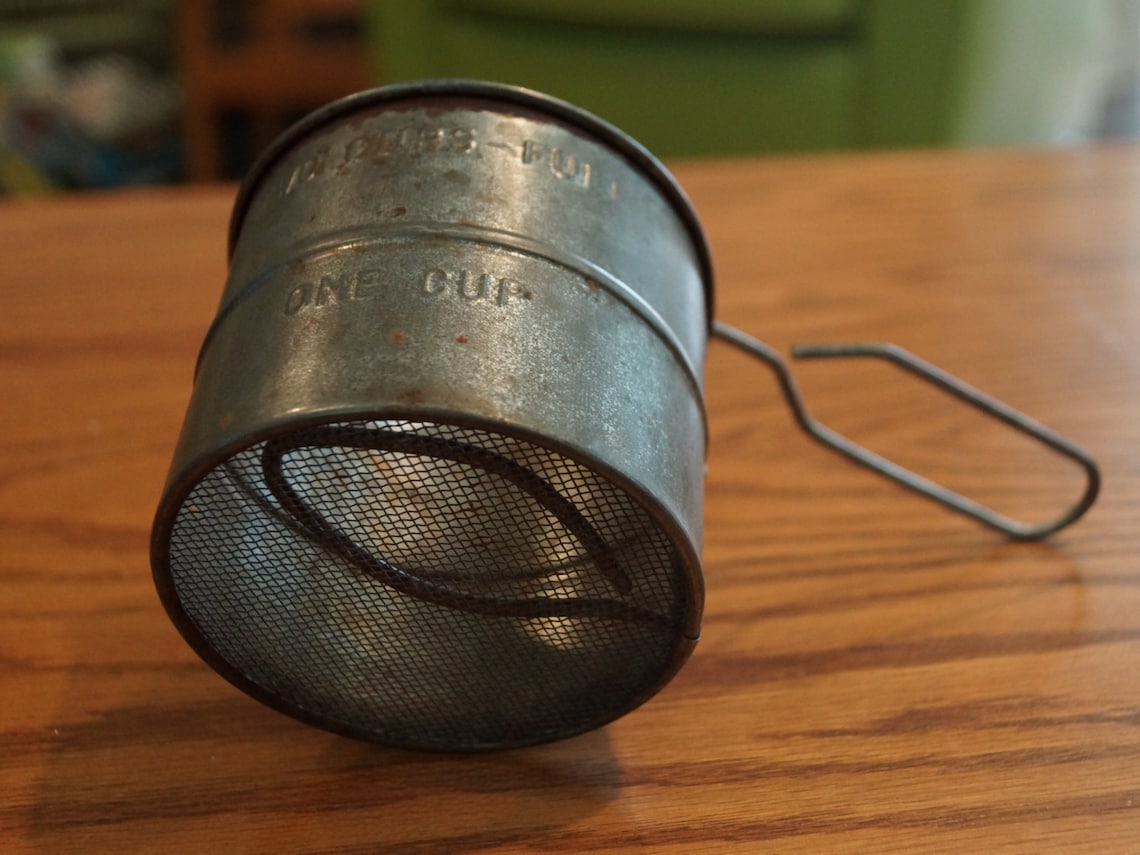 Vintage 2 Cup Hand Held Flour SifterGreat Display Item Etsy