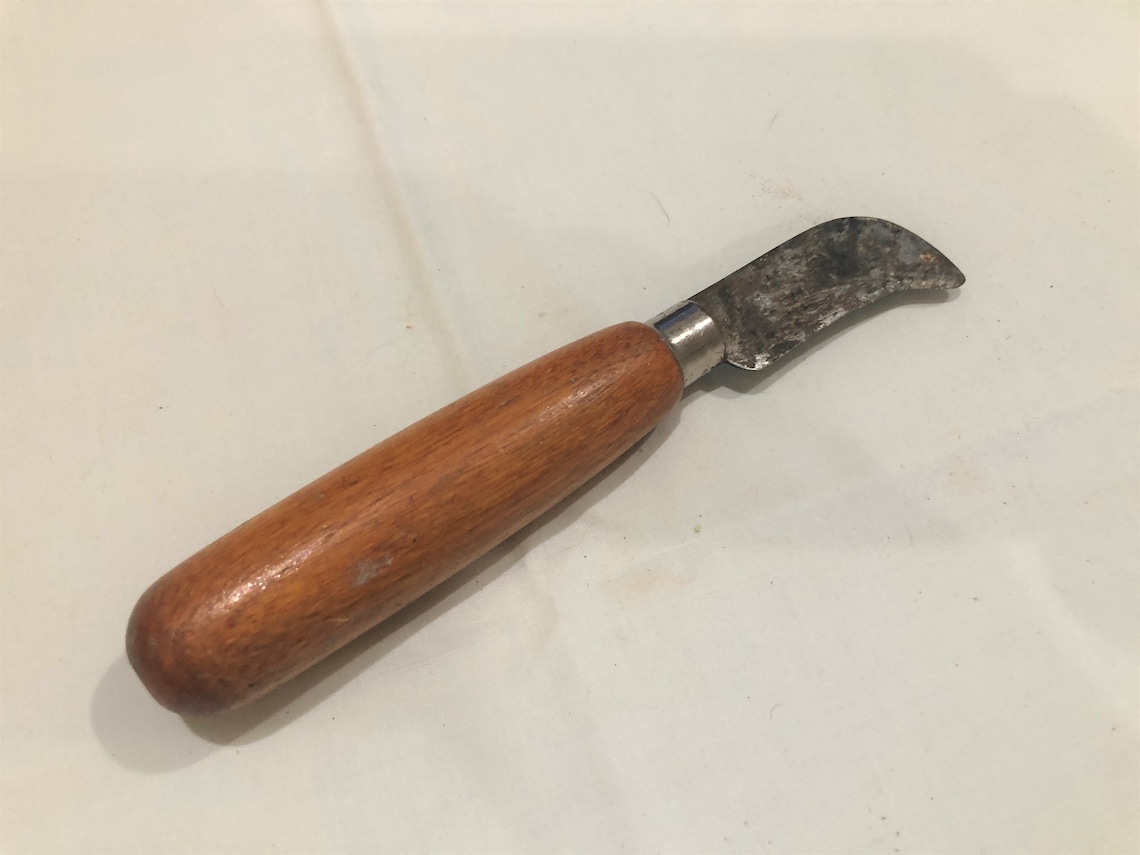 Vintage Utility Carpet Linoleum Hawkbill Cutter Knife w/Wood Etsy