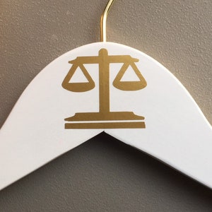 Lawyer Hanger, New Graduate or The Soon to Be Lawyer, Attorney Gift Lawyer Gift Legal Law Gift image 2