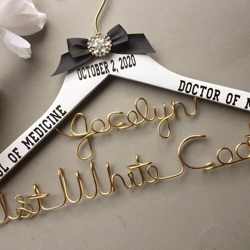 First White Coat Hanger Etsy