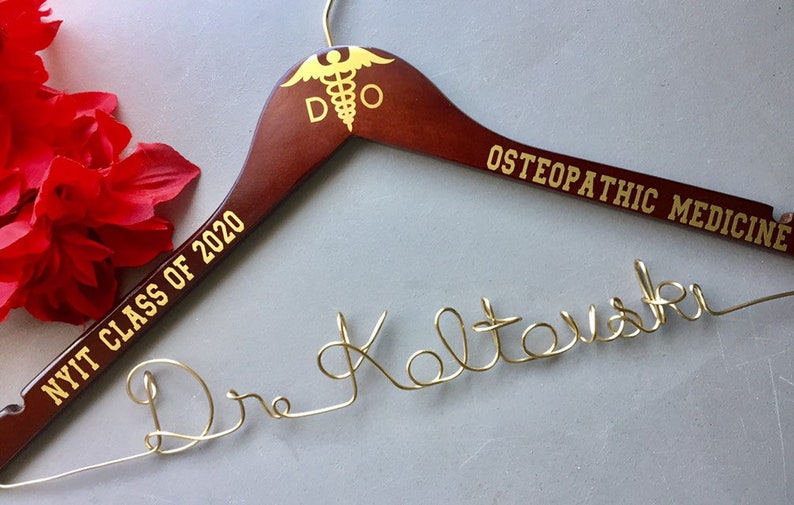 1st White Coat Hanger Doctor Gift Pharmacist Gift Dentist Etsy