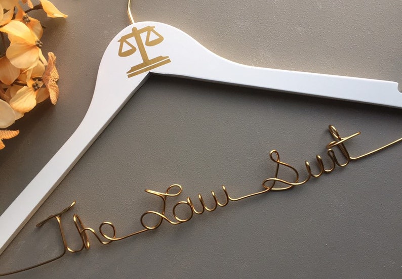 Lawyer Hanger, New Graduate or The Soon to Be Lawyer, Attorney Gift Lawyer Gift Legal Law Gift image 1