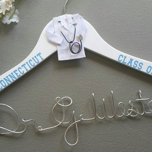 First White Coat Hanger Etsy