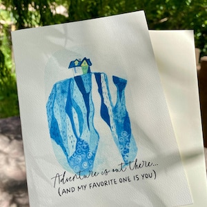 Disney Up Card, Greatest Adventure, Disney UP!, UP house, Greeting Card, Disney cards, Ellie’s Paradise Falls, Cute Anniversary Card