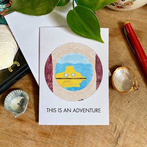 Wes Anderson The Life Aquatic Of Steve Zissou Card, Film Lovers Card, Wes Anderson Greeting Card, Wes Anderson Greetings Card, Film Art Card