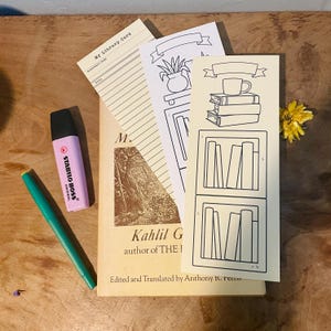 Set of Large Vintage Library Card Bookmarks, Reading List Bookmark, Library Card Bookmark, Book Tracker, Cute TBR Bookmarks, Bookish, TBR