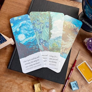 Vincent Van Gogh Bookmarks, Famous Artwork Bookmark Gifts, Art Bookmarks, Garden Gifts, Van Gogh Quote Bookmarks, Bookish Gifts