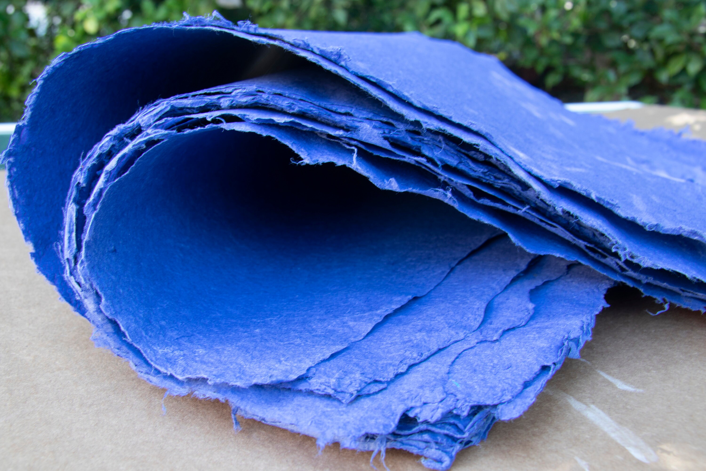 Handmade Blue Paper