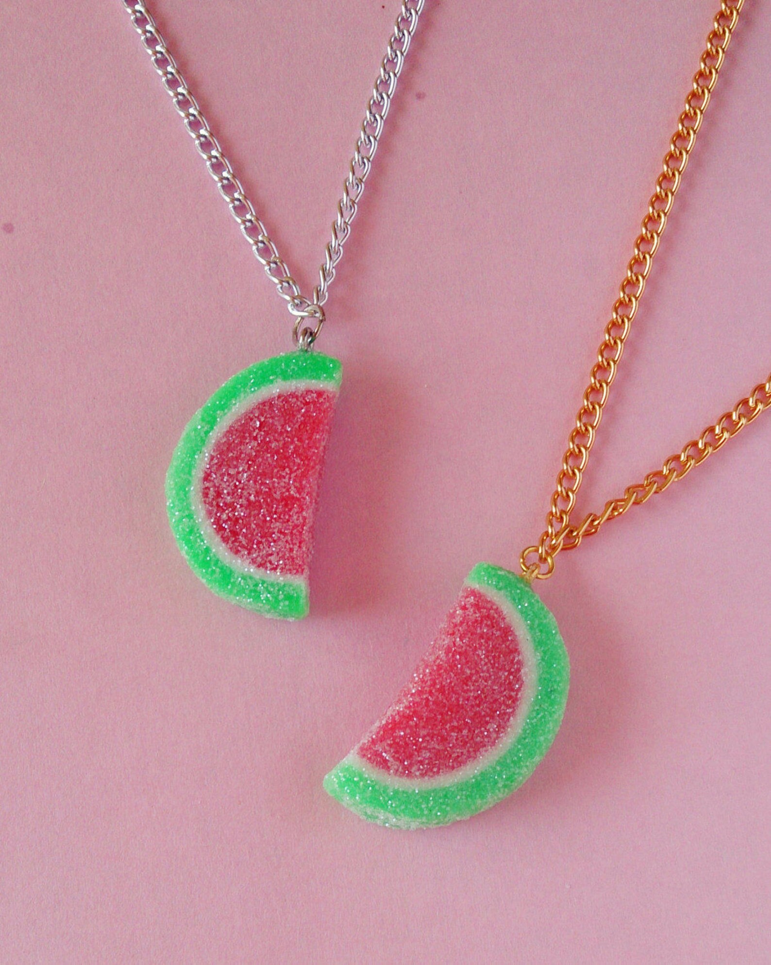 Watermelon Gummy Necklace Sour Candy Necklace Watermelon Etsy