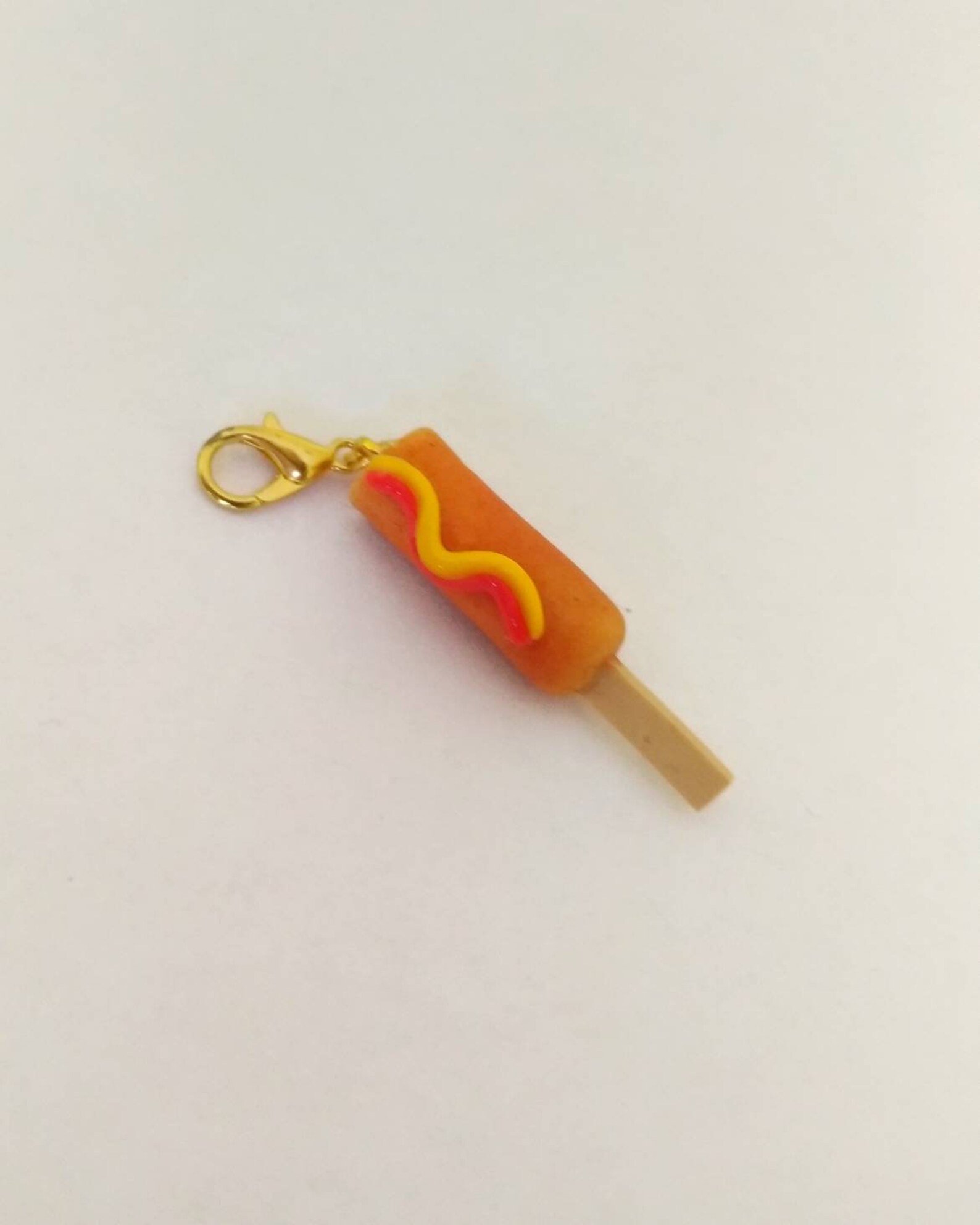 Pogo Charm Hot Dog Stitch Marker Corn Dog Jewelry Miniature Etsy