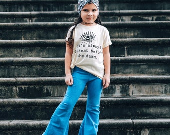 baby girl denim bell bottoms