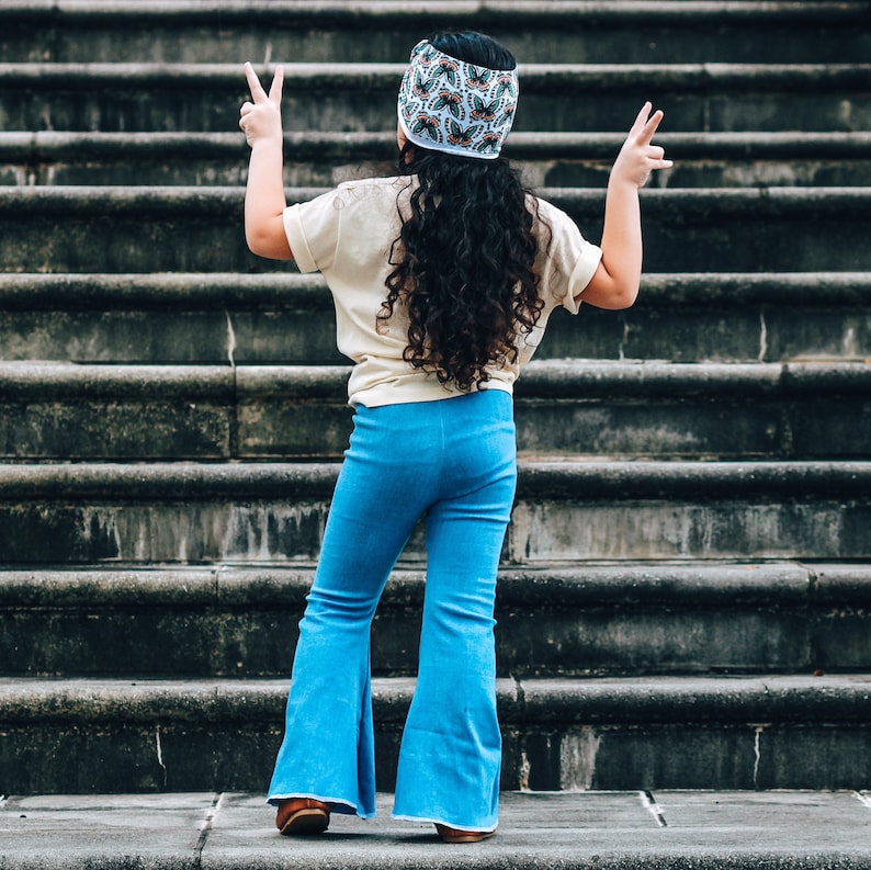 Girls Denim Bell Bottoms/ Toddler Stretch Denim Bells/ Baby Etsy