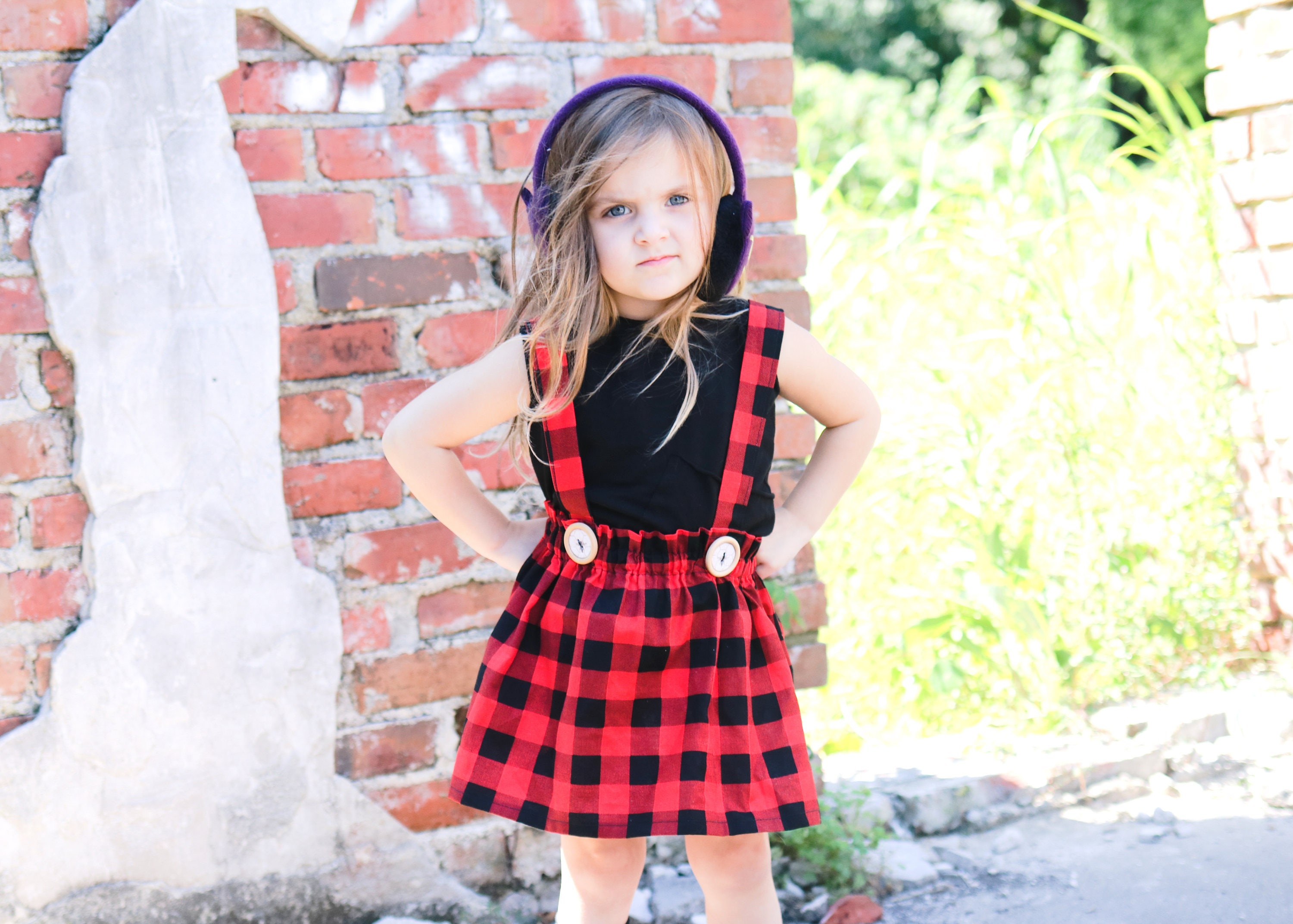 plaid skirt toddler girl