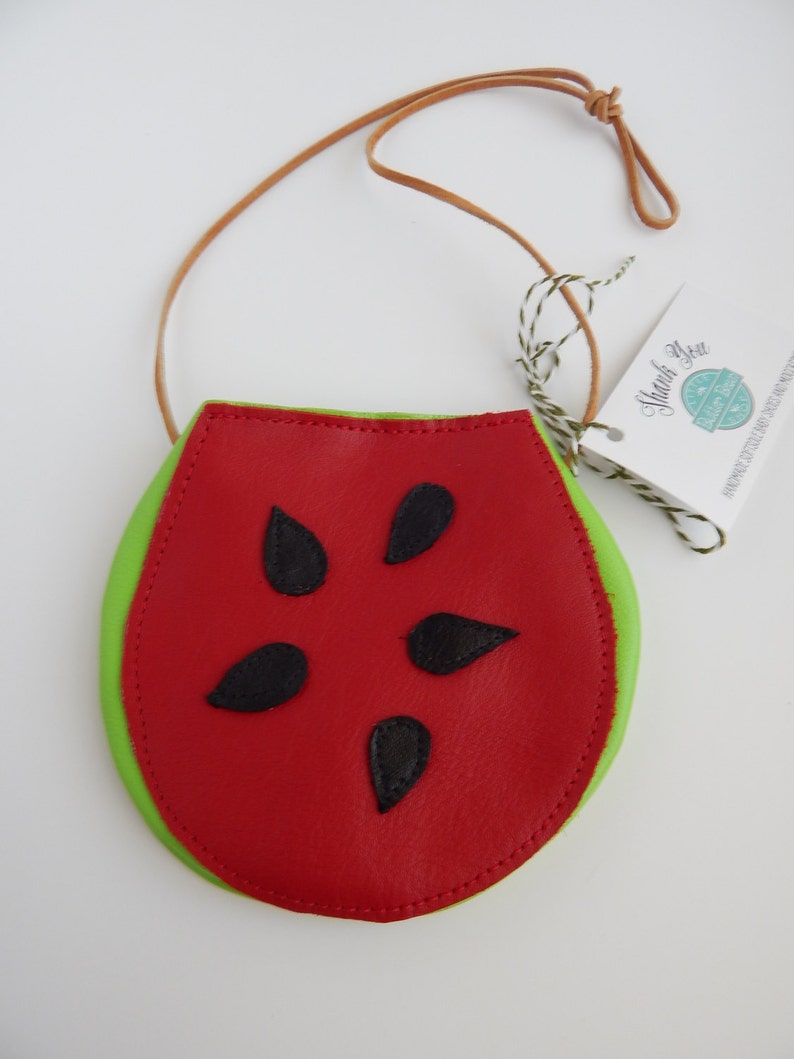 Leather /'Red Watermelon ToddlerBaby Girls Crossover Coin Purse