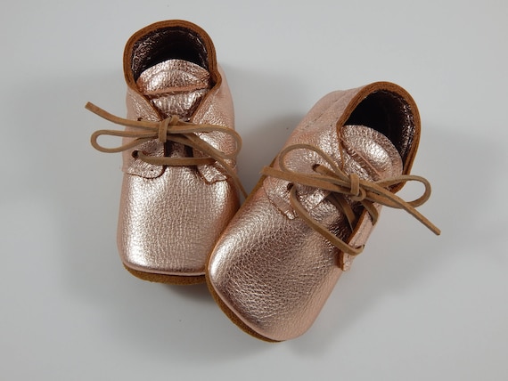 gold infant shoes