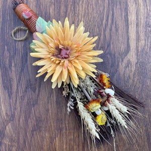 Orange Cinnamon Besom Broom: Handfasting New Home Decor