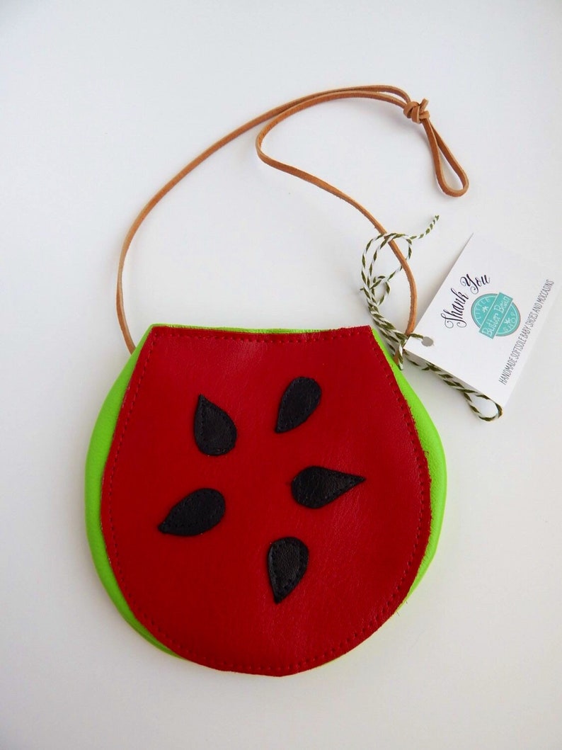 Leather /'Red Watermelon ToddlerBaby Girls Crossover Coin Purse