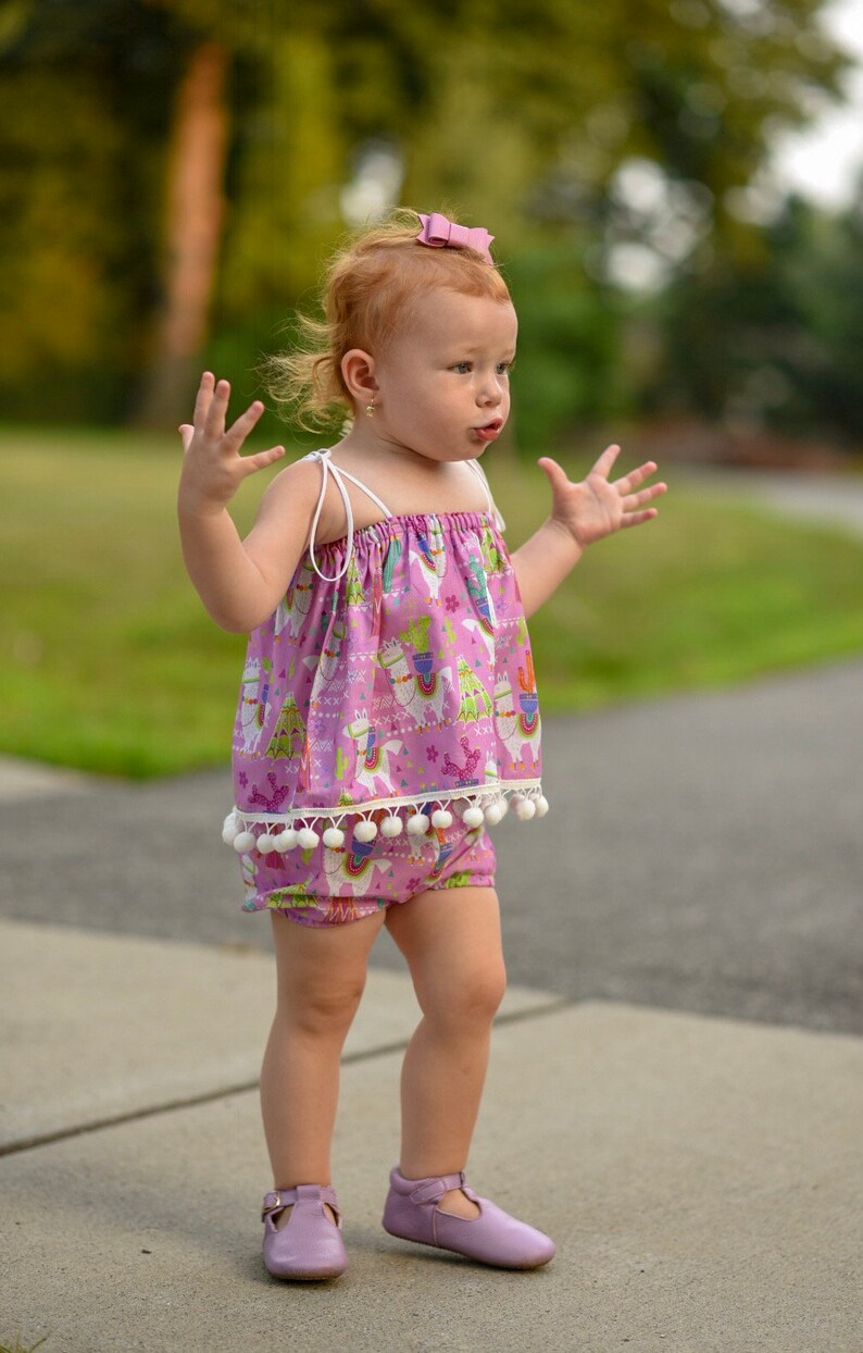 Girls Crop Top Bloomer SetGirls /'No Drama Llama/' Swing Top SetToddler Girl Crop Top SetBaby Girl ClothesGirls Boho Crop Top SetsInfants