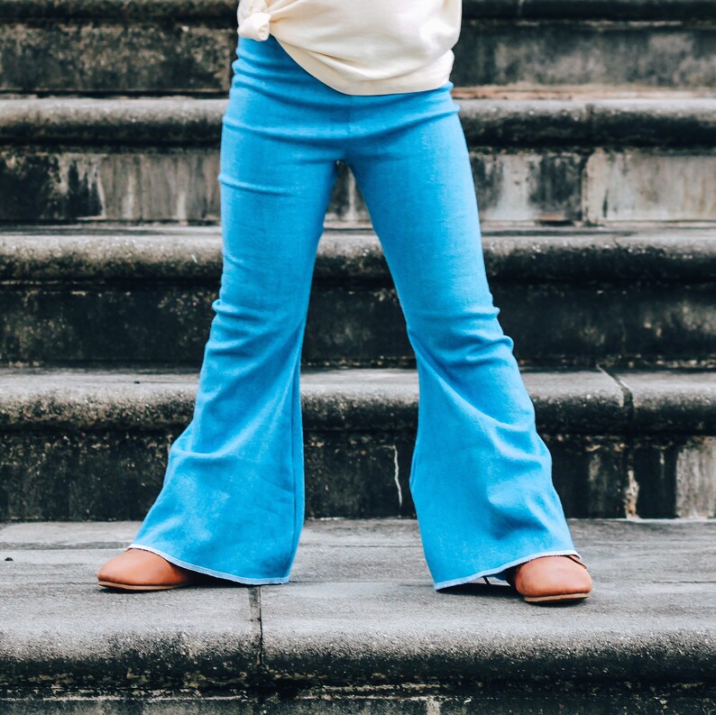 Girls Denim Bell Bottoms/ Toddler Stretch Denim Bells/ Baby Etsy