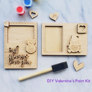Valentine&#39;s DIY Photo Frame Paint Kit, Do It Yourself Valentine Paint Kit