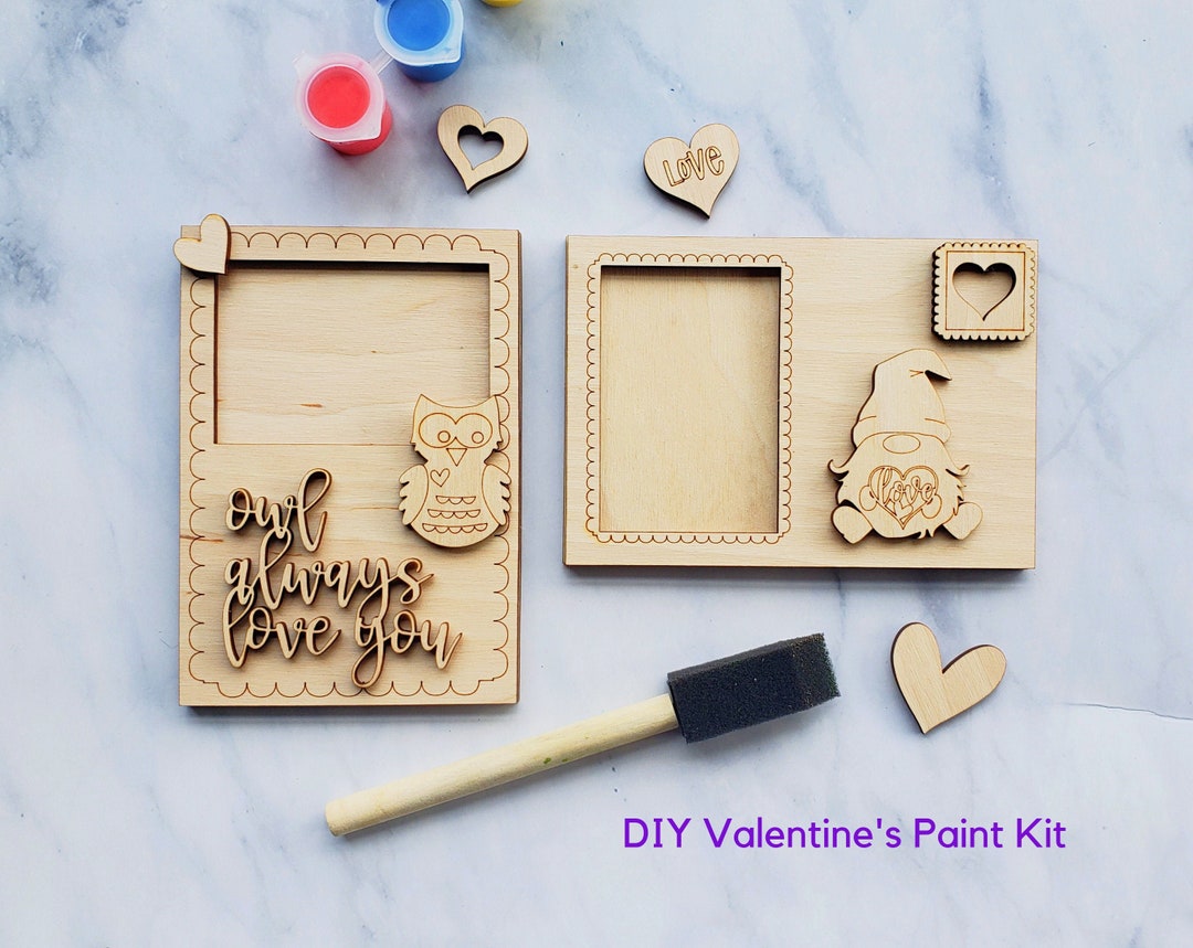 Valentine's DIY Photo Frame Paint Kit, Do It Yourself Valentine Paint