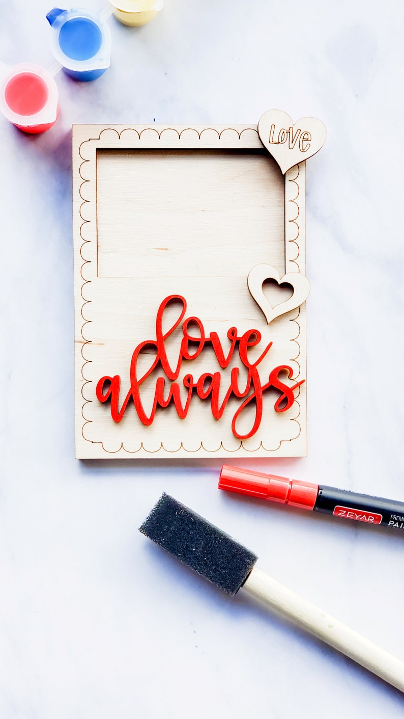 Valentine's DIY Photo Frame Paint Kit Do It Yourself Etsy