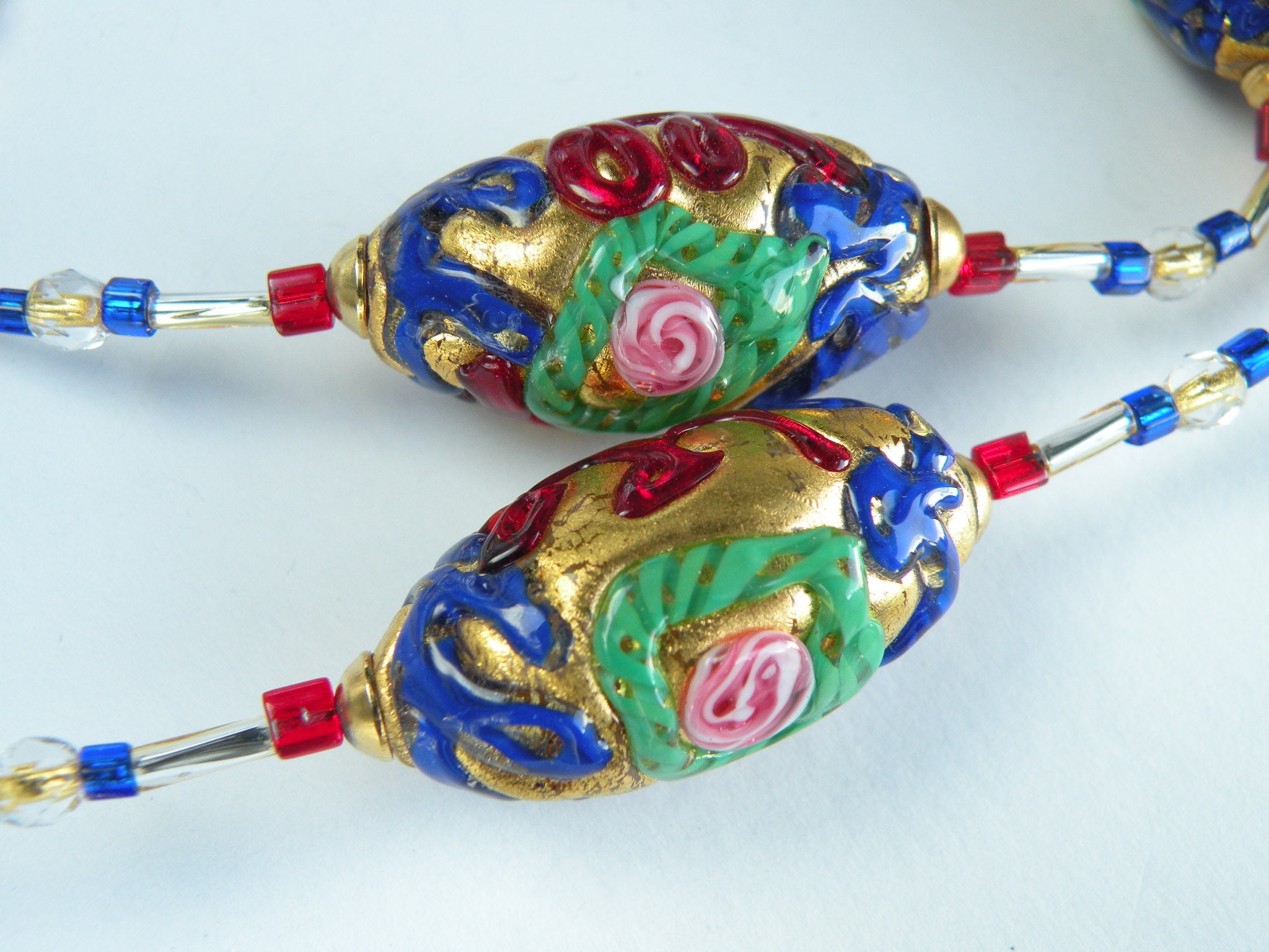 Tintor - Necklace Venetian Beads - Original Murano Glass OMG