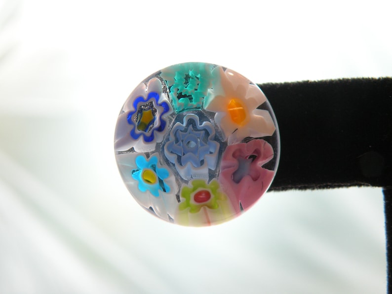 Orecchini A Clip In Vetro Di Murano Millefiori – Multicolore – Autentici Fatto A Mano Con Certificato – Diametro 10 Mm