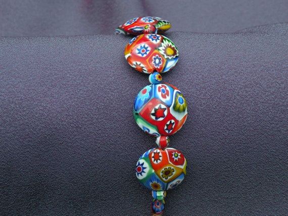 Glass Of Venice Murano Glass Millefiori Charm Bead - Sterling Silver, Handmade In Italy
