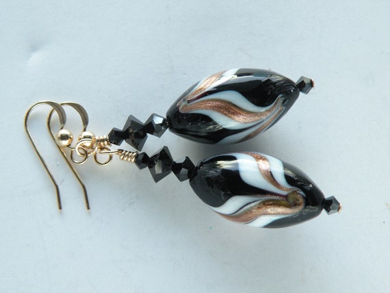 Vintage Murano Glass, Black and White, Art Nouvea… - image 6