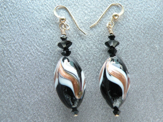 Vintage Murano Glass, Black and White, Art Nouvea… - image 3