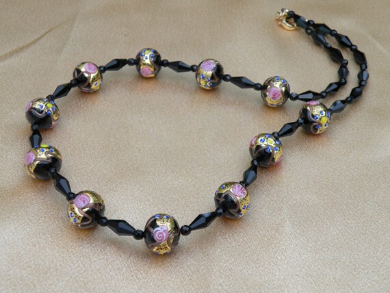 Black Vintage Murano, Venetian Beads from the 198… - image 4