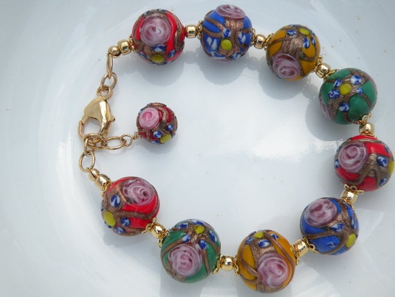 Weebee 50 Perline In Vetro Di Murano Con Foro Grande – Miste Argentate Per Bracciali Fai Da Te