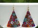 Millefiori Murano Glass Earrings; Handmade with the Finest Multicolored Mosaic Canes, Polished & Tumbled to the Smoothest Finish 