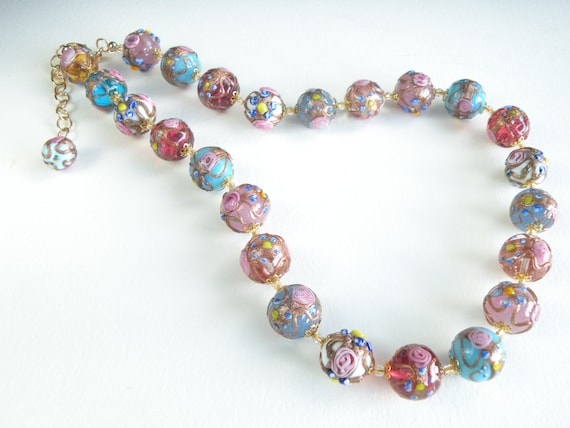 Perla Di Murano Con Fiori - Argento 925 E Vetro Bianco Panna | Per Bracciali E Gioielli Artigianali - Foto 6